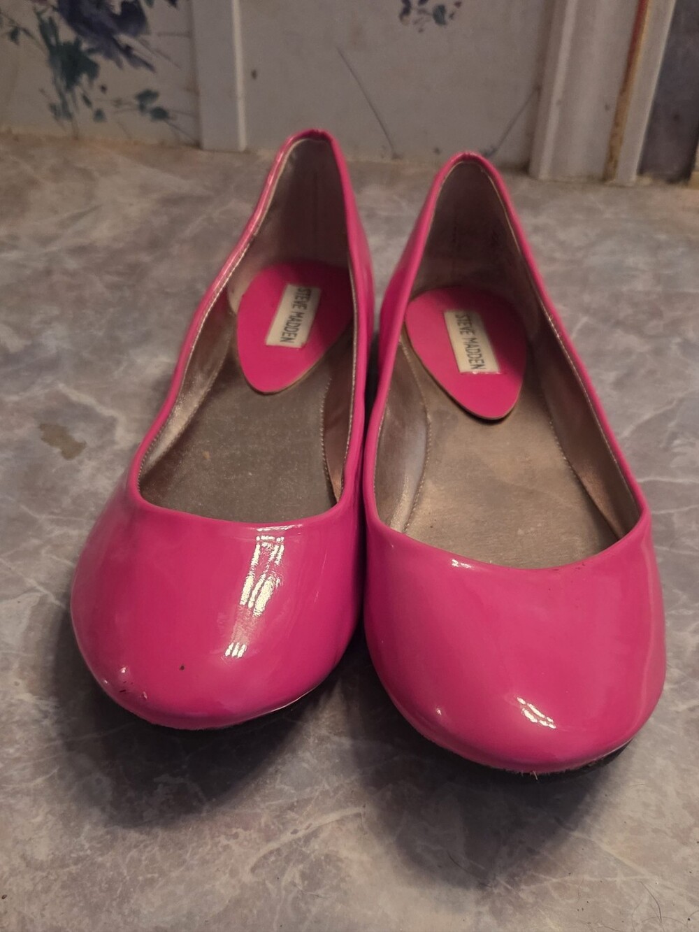 Steve Madden Hot Pink Patent Ballet Flats